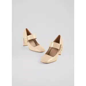 L.K. Bennett Phoebe Navy Patent Mary Jane Courts